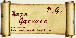 Maja Gačević vizit kartica